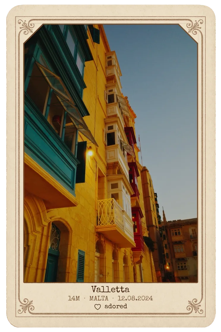 A Pebi postcard from Valletta