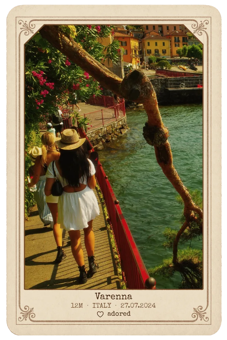 A Pebi postcard from Varenna on Lake Como